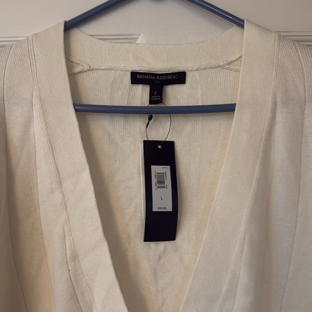 Banana Republic Cardigan, NWT, Cream, Large - Picture 2 of 7